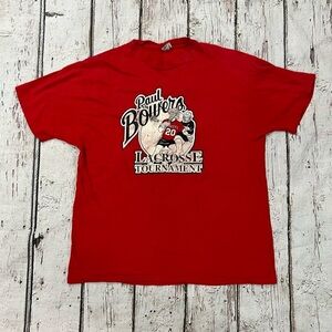 Vintage 90s Sports Paul Bowers Lacrosse Tournament 1990s Tee Tshirt